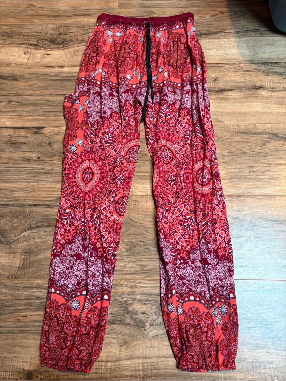 Boho Printed Drawstring Jogger Pants